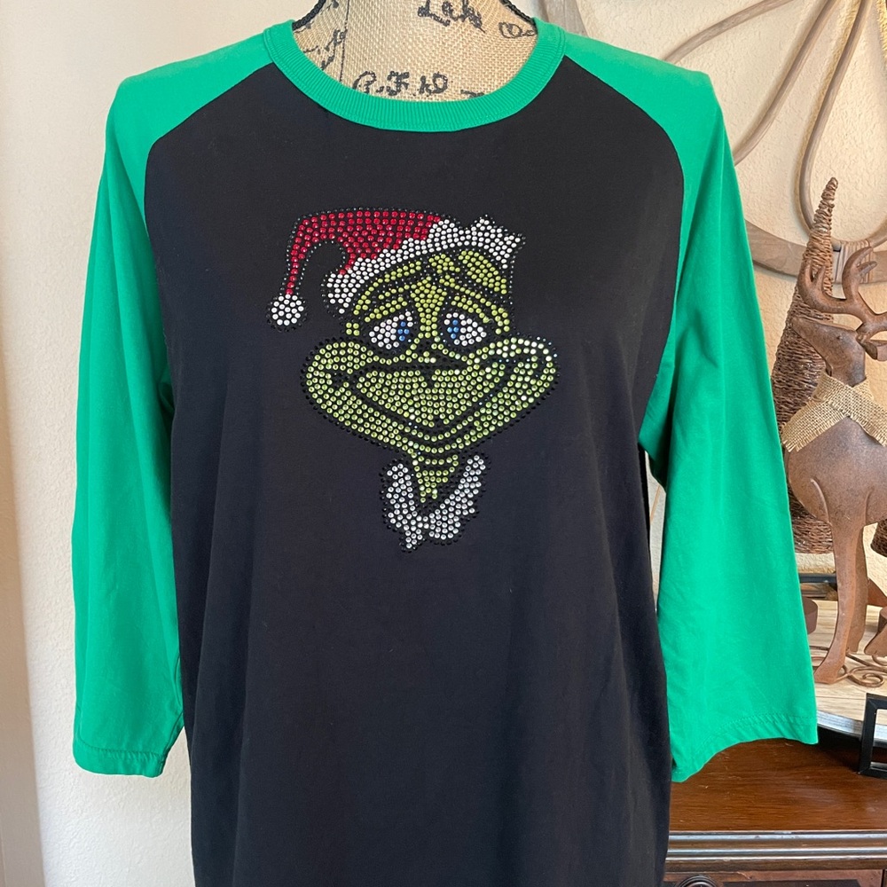 B.O.B. The Grinch Sparkly Christmas Tee